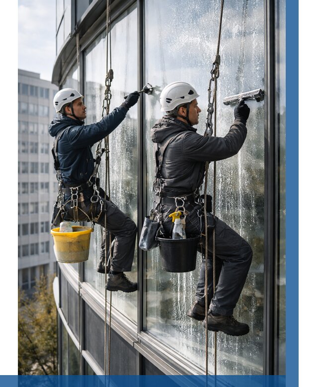 Мойка панорамных окон в Россоши от 363 р. заказать у ВЫСОТНИК-Рсс