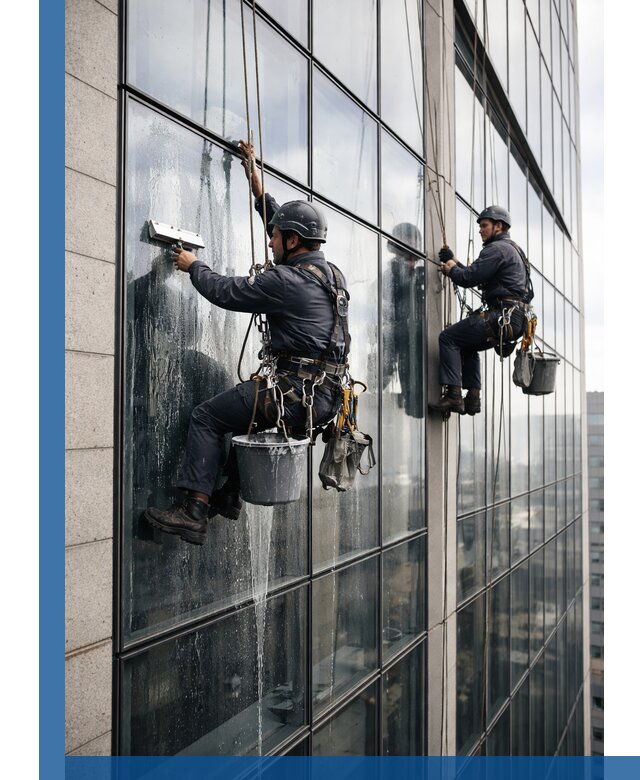 Профессиональная мойка стеклянных фасадов зданий в Россоши