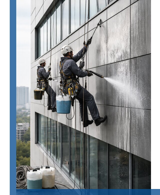 Профессиональная мойка вентилируемых фасадов в Россоши