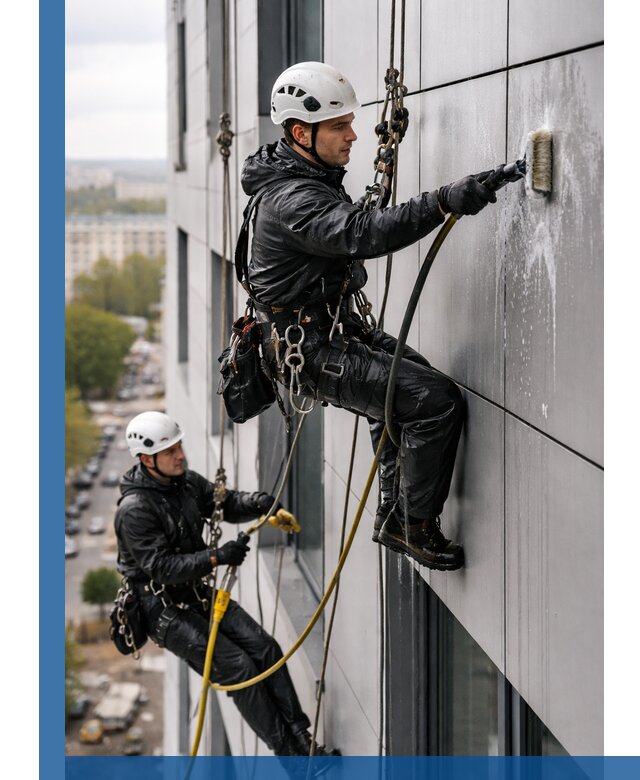 Профессиональная мойка фасада из композита в Россоши