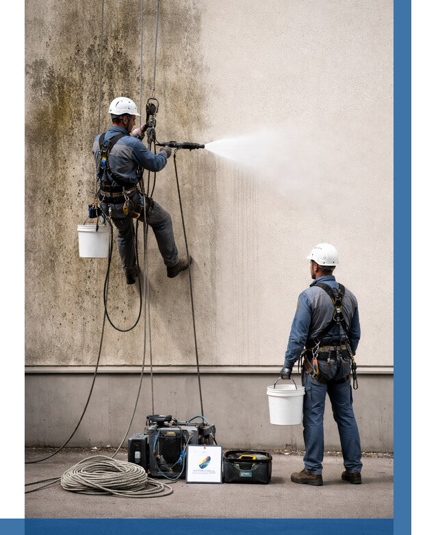 Очистка фасада от плесени в Россоши от 311 р. | ВЫСОТНИК-Рсс