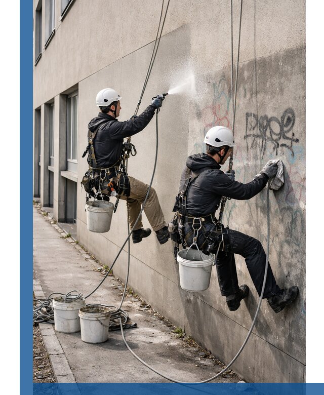 Антиграффити покрытие фасада с защитой от надписей в Россоши