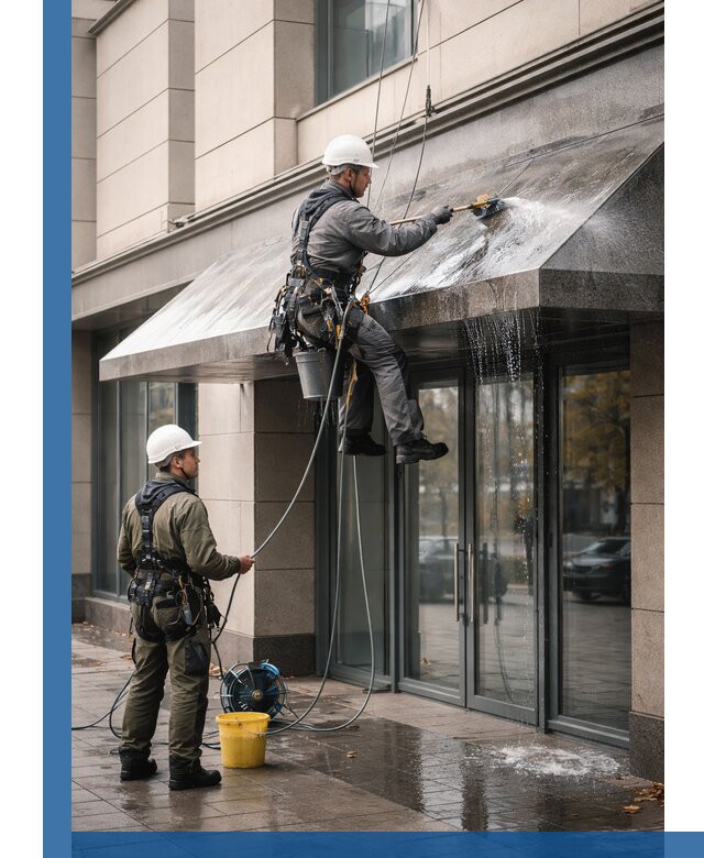 Профессиональная мойка козырьков и навесов в Россоши