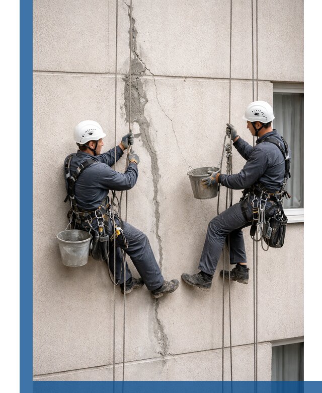 Заделка трещин на фасаде в Россоши с гарантийным ремонтом