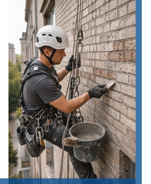 Ремонт кирпичной кладки фасада в Россоши от 1866 р. | ВЫСОТНИК-Рсс