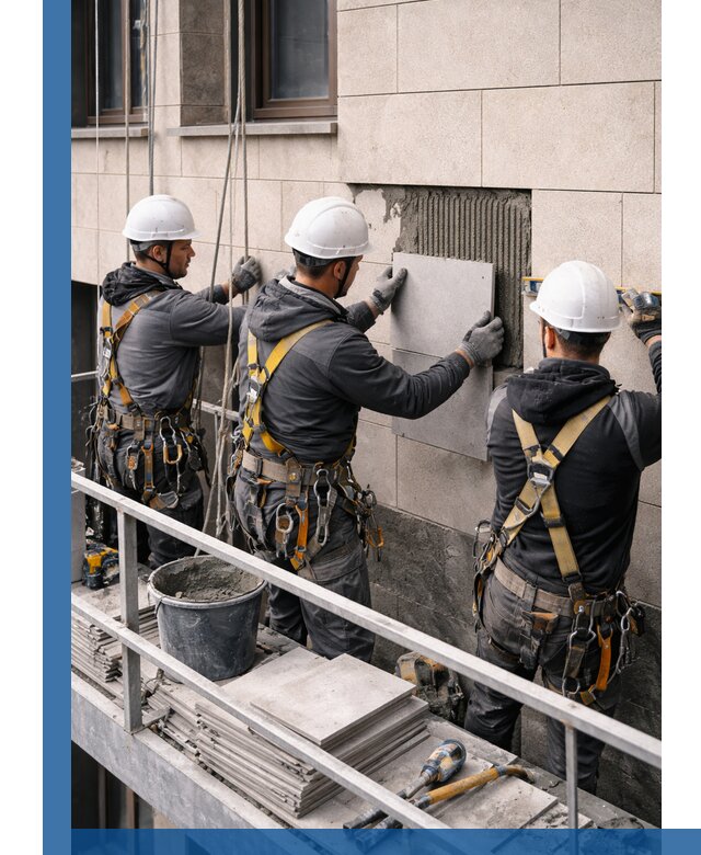 Ремонт облицовки фасада плиткой в Россоши с гарантией