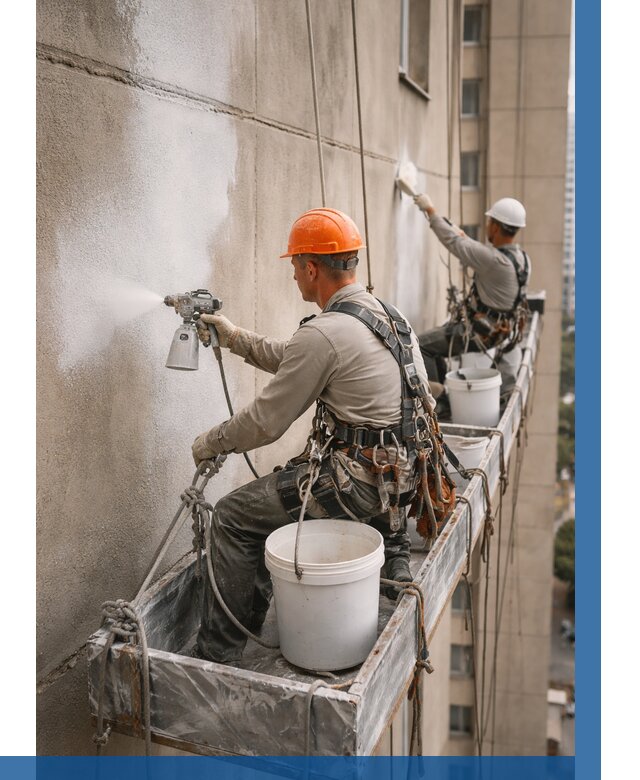 Грунтовка фасада на высоте в Россоши от 124 р. | ВЫСОТНИК-Рсс