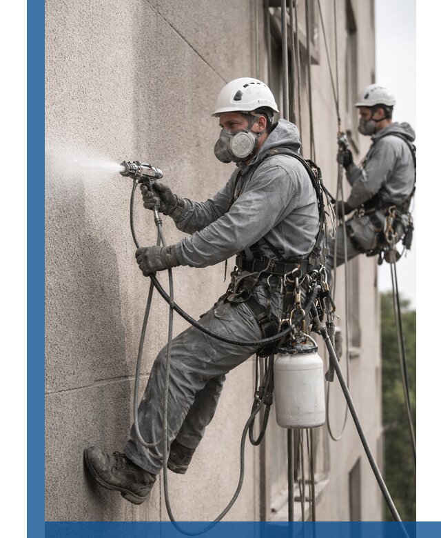 Безвоздушная покраска фасадов зданий в Россоши профессионально