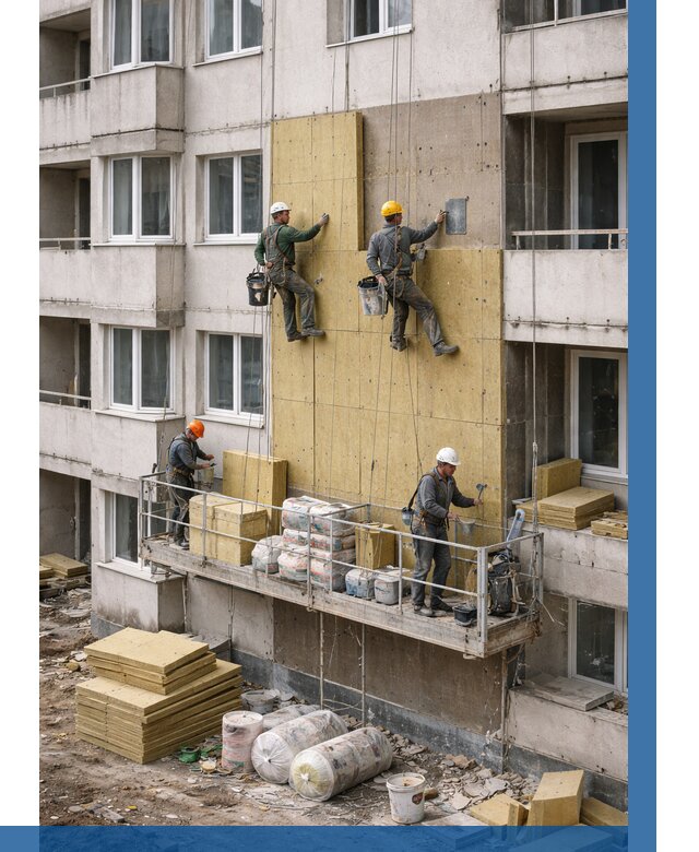 Утепление фасада минватой в Россоши от 1555 р. | ВЫСОТНИК-Рсс