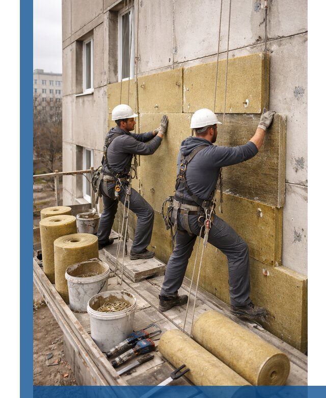 Утепление фасада минватой в Россоши под ключ с гарантией