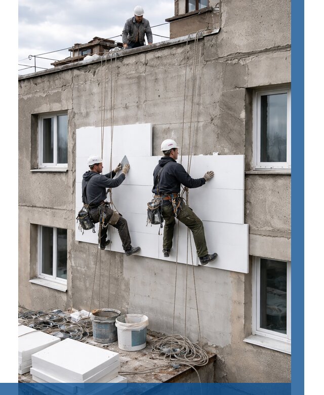 Утепление фасада пенополистиролом в Россоши от 1866 р. | ВЫСОТНИК-Рсс