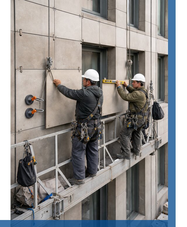 Монтаж керамогранита на фасад в Россоши от 2592 р. | ВЫСОТНИК-Рсс