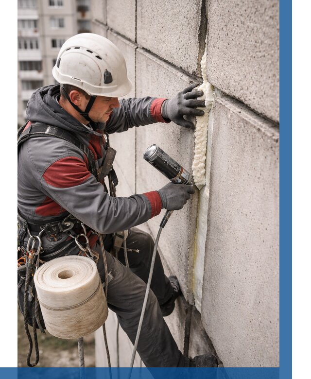 Утепление межпанельных швов в Россоши от 726 р. | ВЫСОТНИК-Рсс