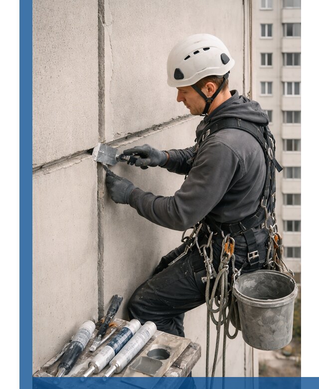 Ремонт межпанельных швов в Россоши герметизация и восстановление