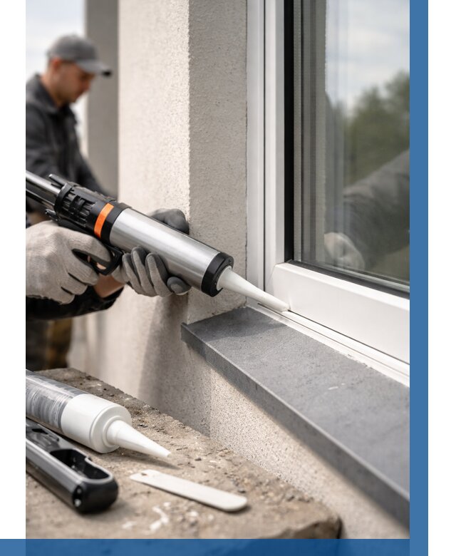 Герметизация монтажных швов окон в Россоши от 674 р. | ВЫСОТНИК-Рсс