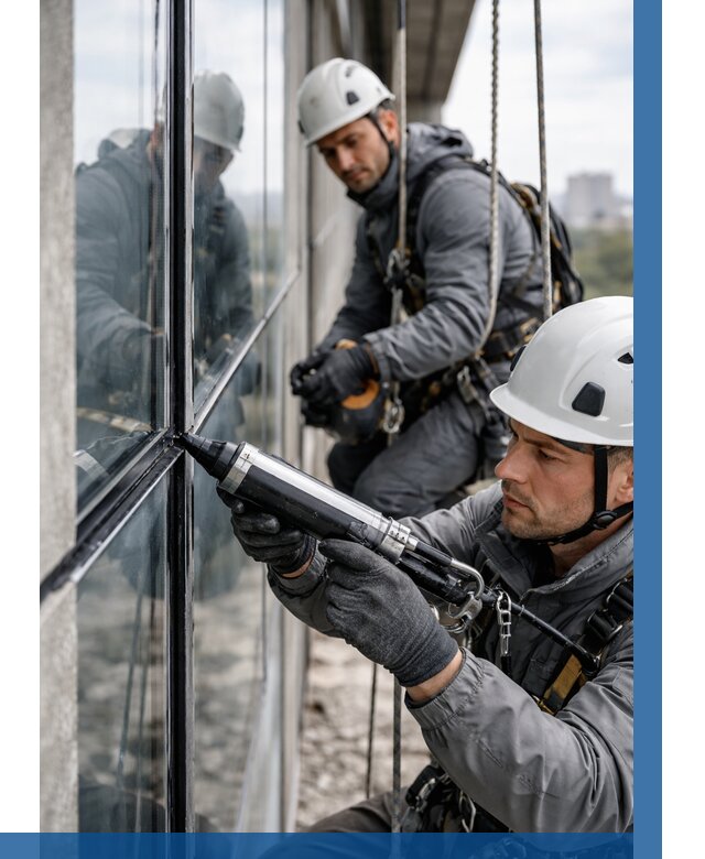 Герметизация витражных швов в Россоши от 674 р. | ВЫСОТНИК-Рсс