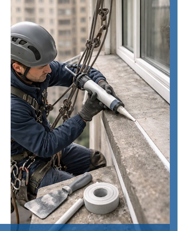 Герметизация балконного козырька в Россоши от 4666 р. | ВЫСОТНИК-Рсс