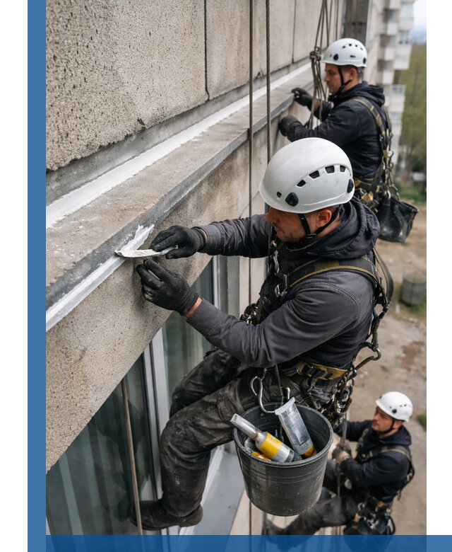 Герметизация примыкания балкона в Россоши под ключ с гарантией