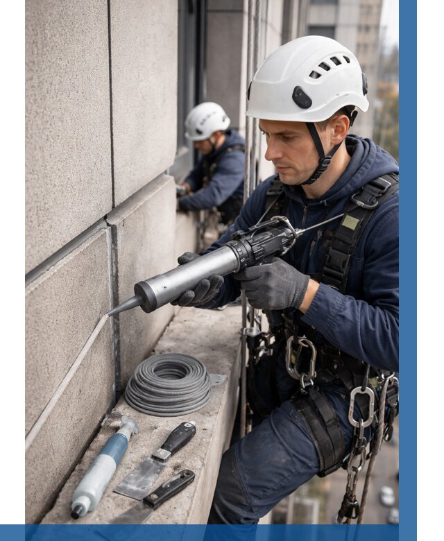 Герметизация деформационных швов фасада в Россоши от 726 | ВЫСОТНИК-Рсс