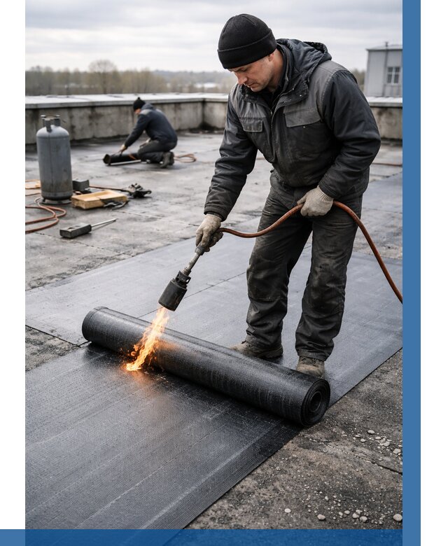 Ремонт наплавляемой кровли в Россоши от 726 р. | ВЫСОТНИК-Рсс