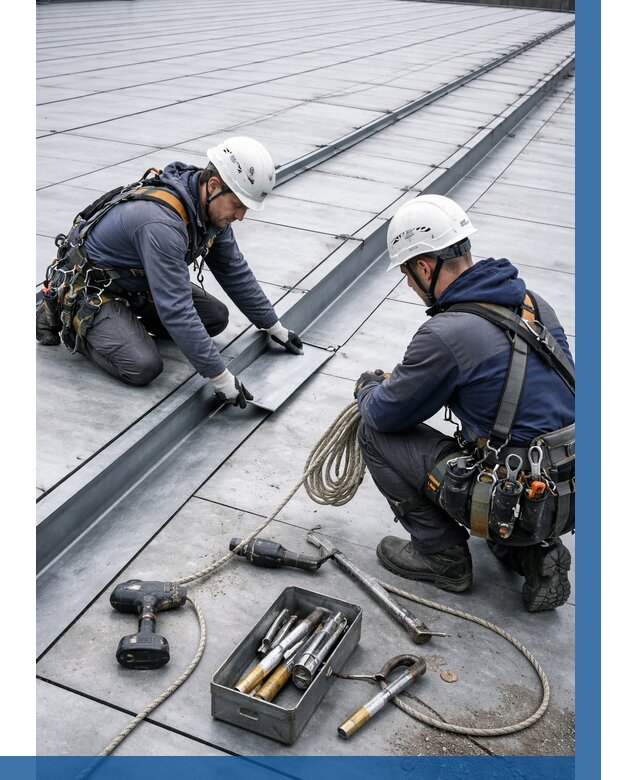 Ремонт фальцевой кровли в Россоши от 726 р. | ВЫСОТНИК-Рсс