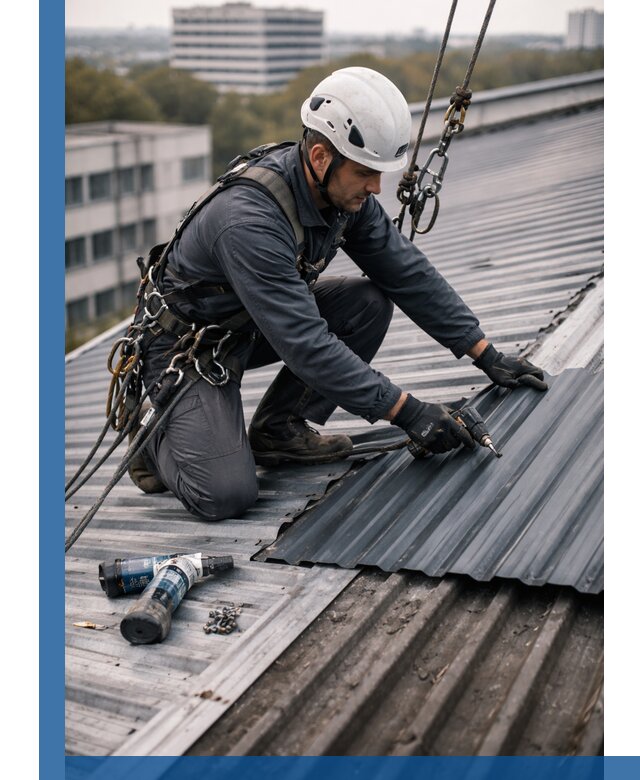 Ремонт профнастила на кровле в Россоши, работы под ключ