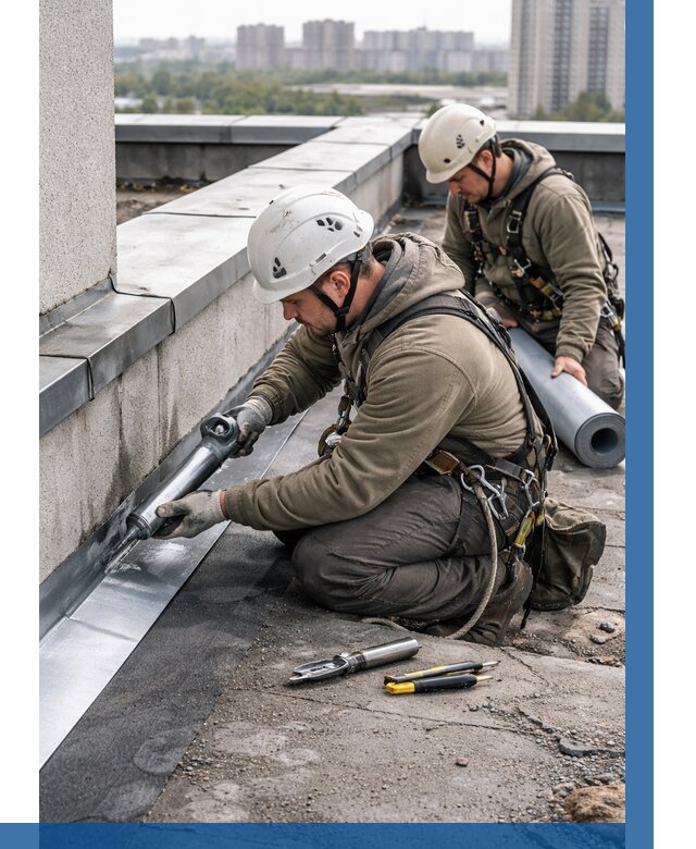 Ремонт кровельных примыканий в Россоши от 1244 р. | ВЫСОТНИК-Рсс