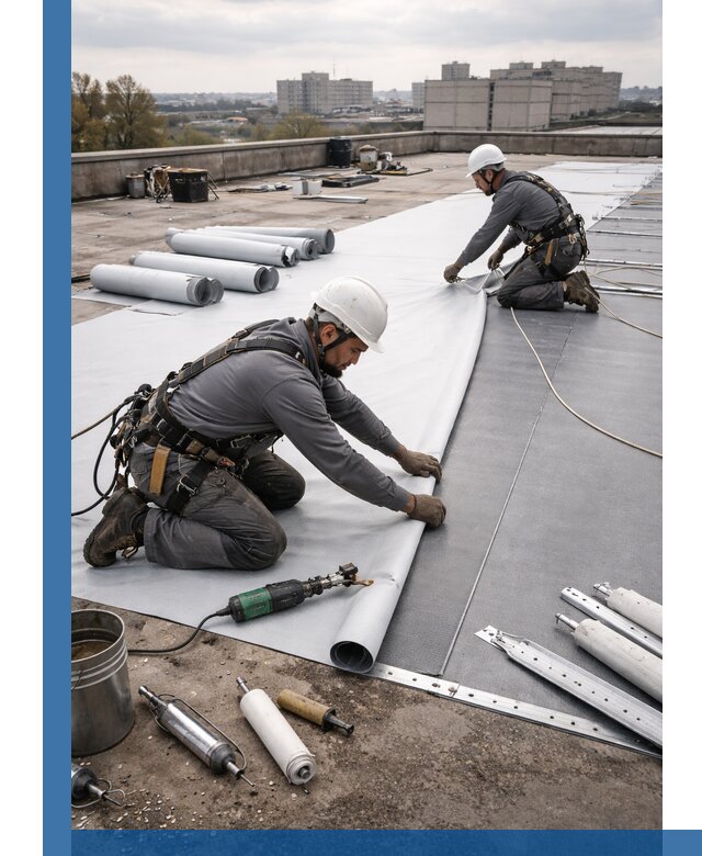 Монтаж мембранной кровли в Россоши для промышленных зданий