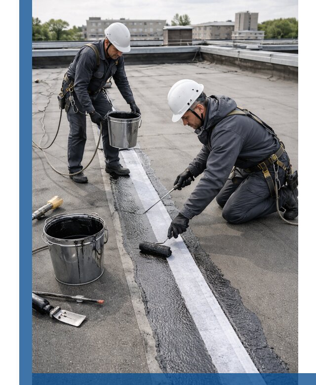 Гидроизоляция кровли мастикой в Россоши надежная защита