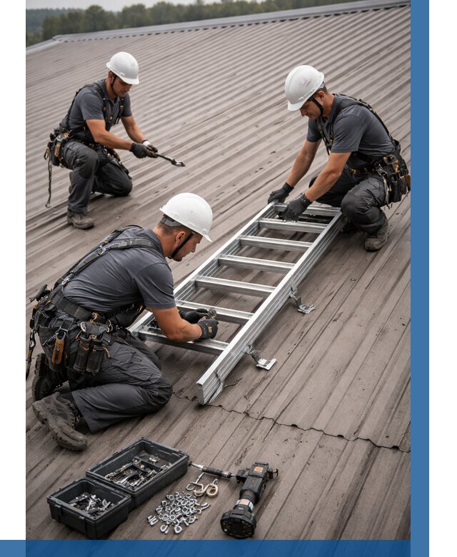 Монтаж кровельной лестницы в Россоши от 4666 р. | ВЫСОТНИК-Рсс