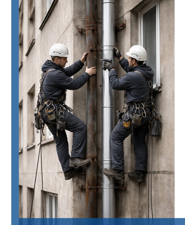 Замена водосточных труб в Россоши: монтаж и демонтаж под ключ