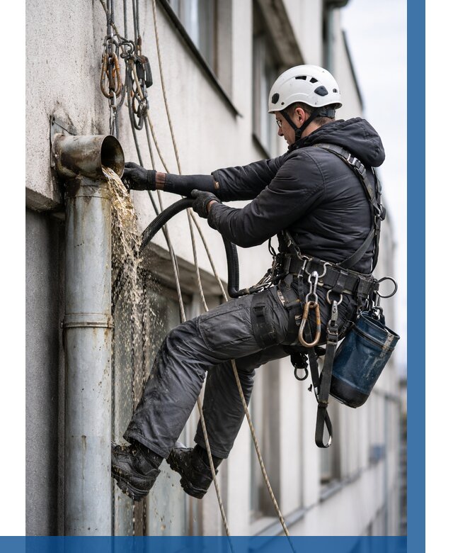 Прочистка водосточных труб в Россоши от 3629 р. | ВЫСОТНИК-Рсс