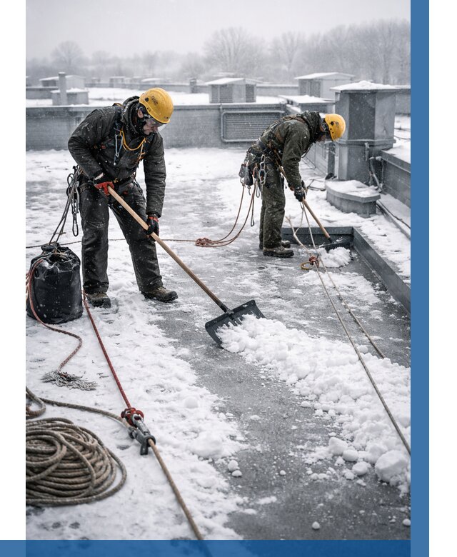 Очистка крыши от снега в Россоши от 7777 р. | ВЫСОТНИК-Рсс