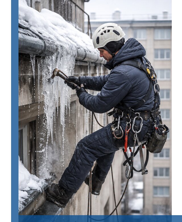 Удаление наледи и чистка водостоков в Россоши оперативно и безопасно