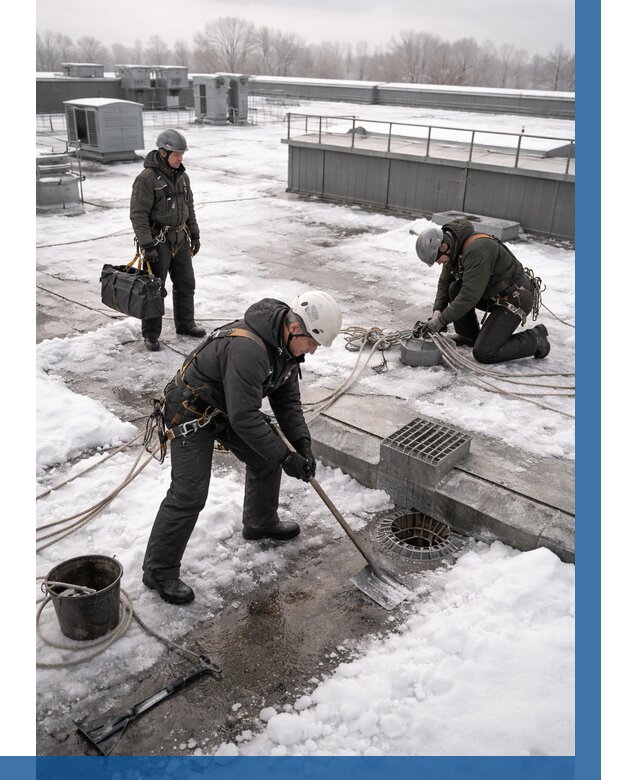 Абонентское обслуживание кровли зимой в Россоши от 8295 р. | ВЫСОТНИК-Рсс