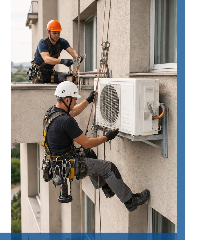 Монтаж внешнего блока кондиционера в Россоши от 6740 р. | ВЫСОТНИК-Рсс