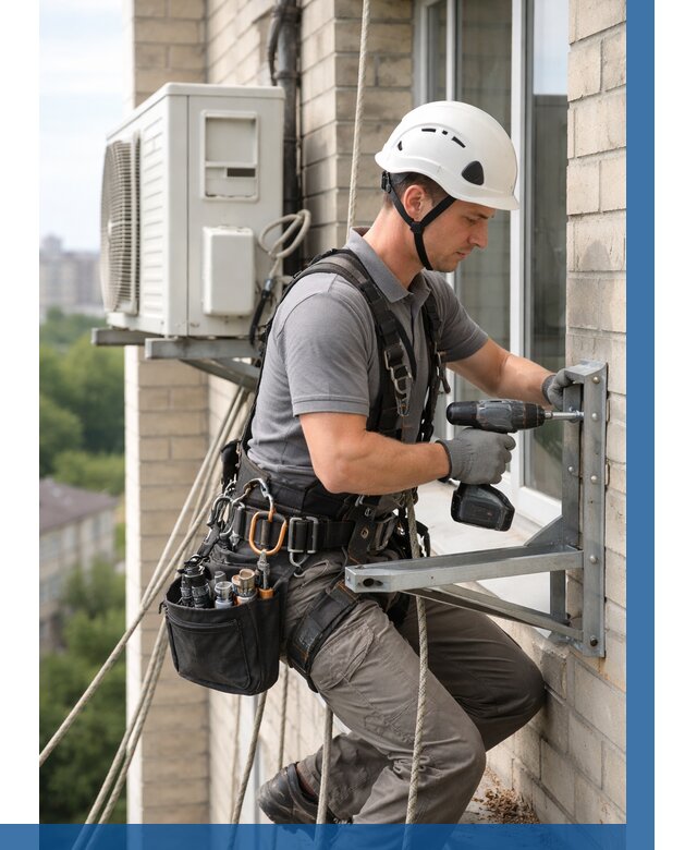 Установка кронштейнов кондиционера в Россоши от 3629 р. | ВЫСОТНИК-Рсс