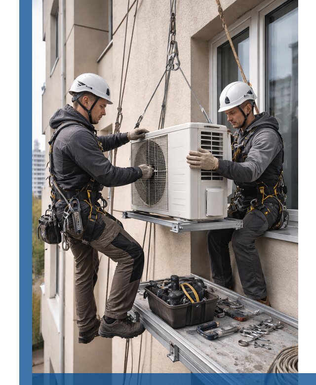 Перенос внешнего блока кондиционера в Россоши с монтажом и крепежом