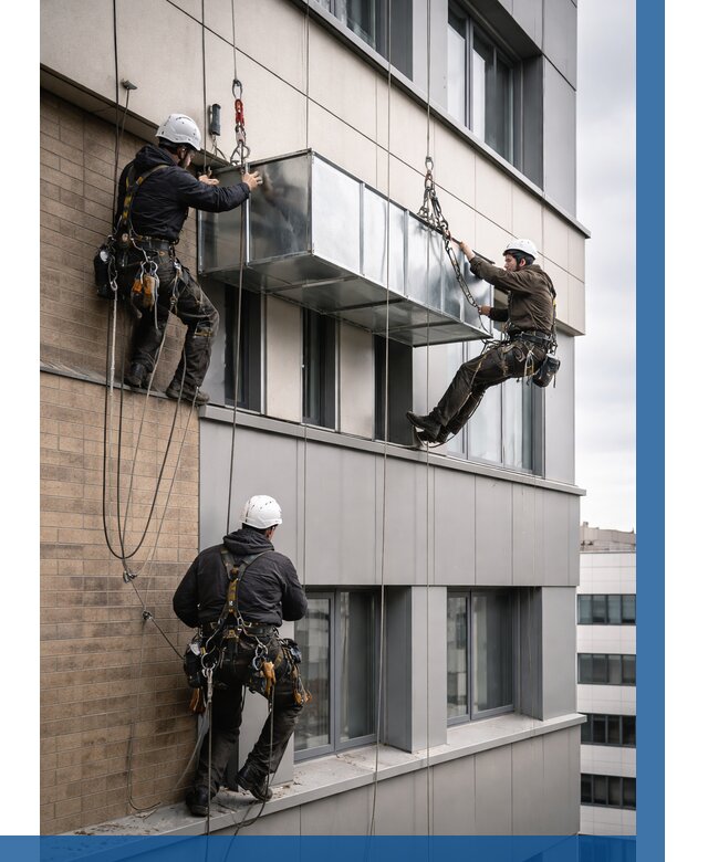 Монтаж воздуховодов на фасаде в Россоши от 1555 р. | ВЫСОТНИК-Рсс