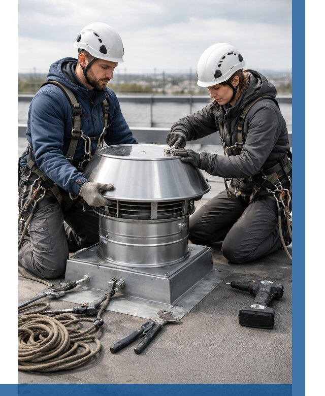 Установка дефлекторов на кровле в Россоши от 4666 р. | ВЫСОТНИК-Рсс