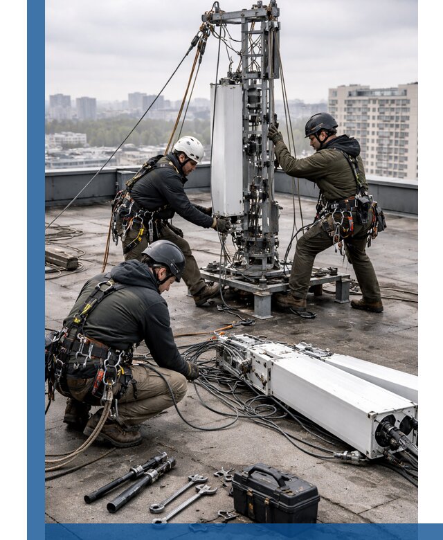 Демонтаж антенн на крыше зданий в Россоши с гарантией