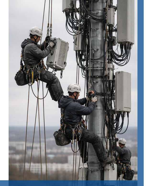 Монтаж оборудования связи на мачте в Россоши от 7777 р. | ВЫСОТНИК-Рсс