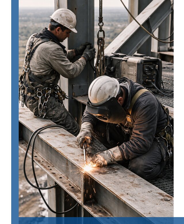 Высотные сварочные работы в Россоши для промышленных объектов