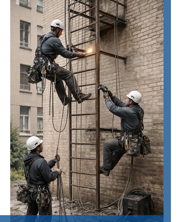 Ремонт пожарной лестницы в Россоши от 7777 р. | ВЫСОТНИК-Рсс