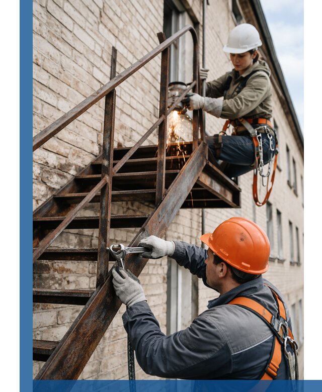 Ремонт и восстановление пожарных лестниц с выездом в Россоши