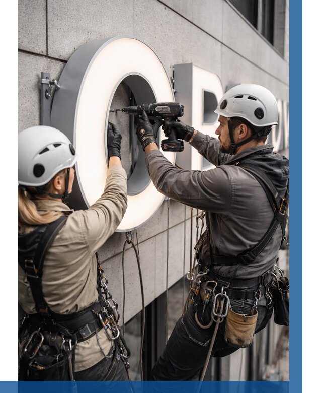 Монтаж световых букв в Россоши от 3111 р. под ключ ВЫСОТНИК-Рсс