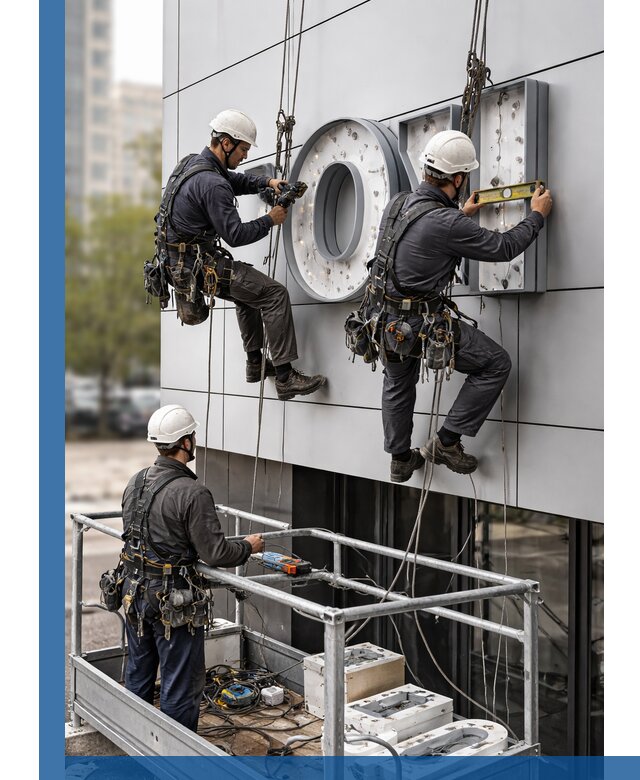 Профессиональный монтаж световых букв в Россоши под ключ