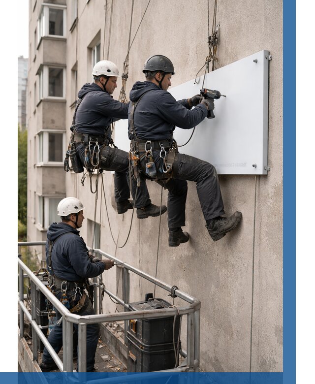 Монтаж табличек и указателей в Россоши от 3629 р. | ВЫСОТНИК-Рсс