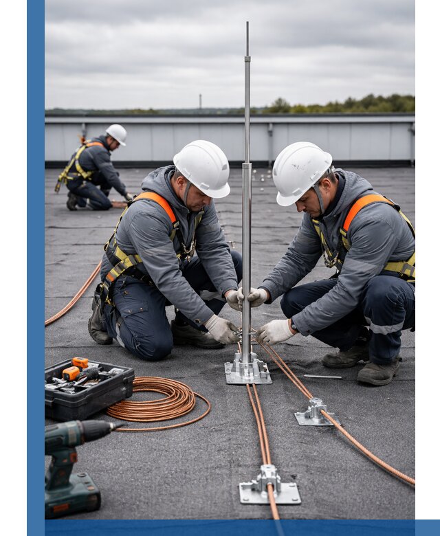 Монтаж молниезащиты на кровле в Россоши под ключ с гарантией