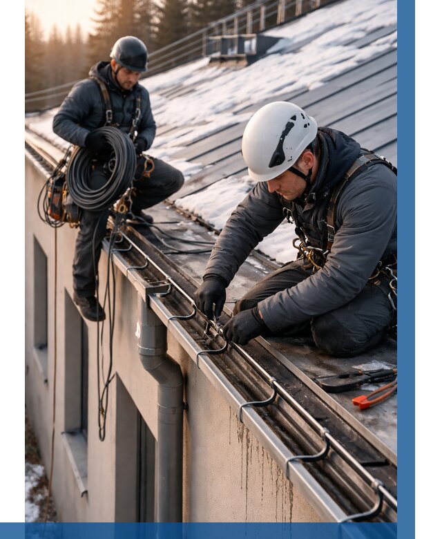Монтаж греющего кабеля на кровле в Россоши от 467 р. | ВЫСОТНИК-Рсс
